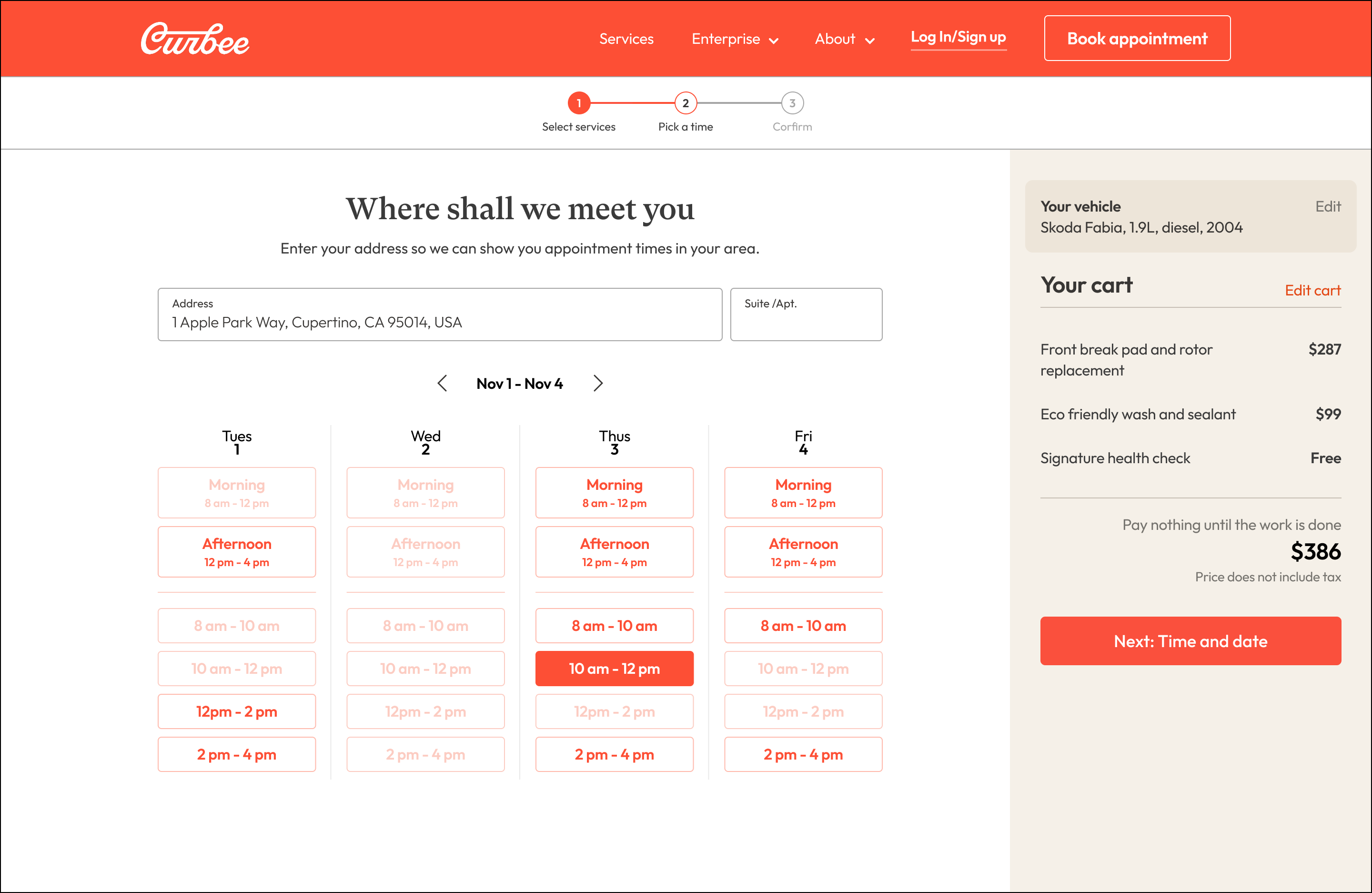 Homepage after